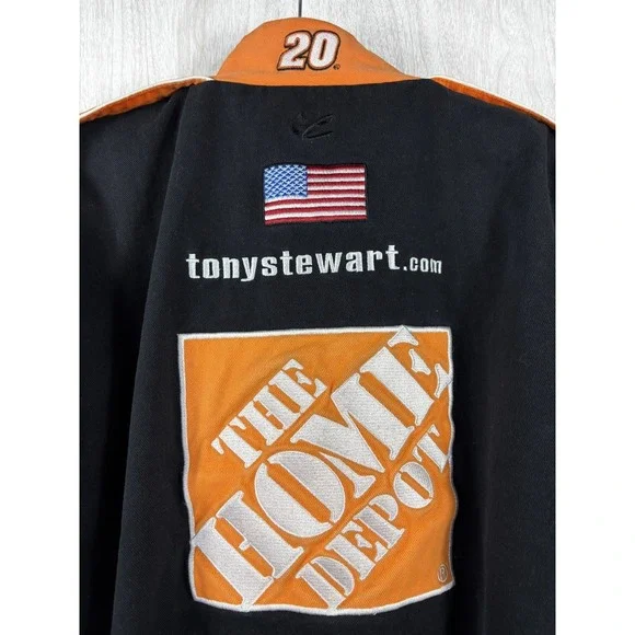 Tony Stewart Jacket Mens 2XL Orange NASCAR Racing Chase Authentics Home Depot
